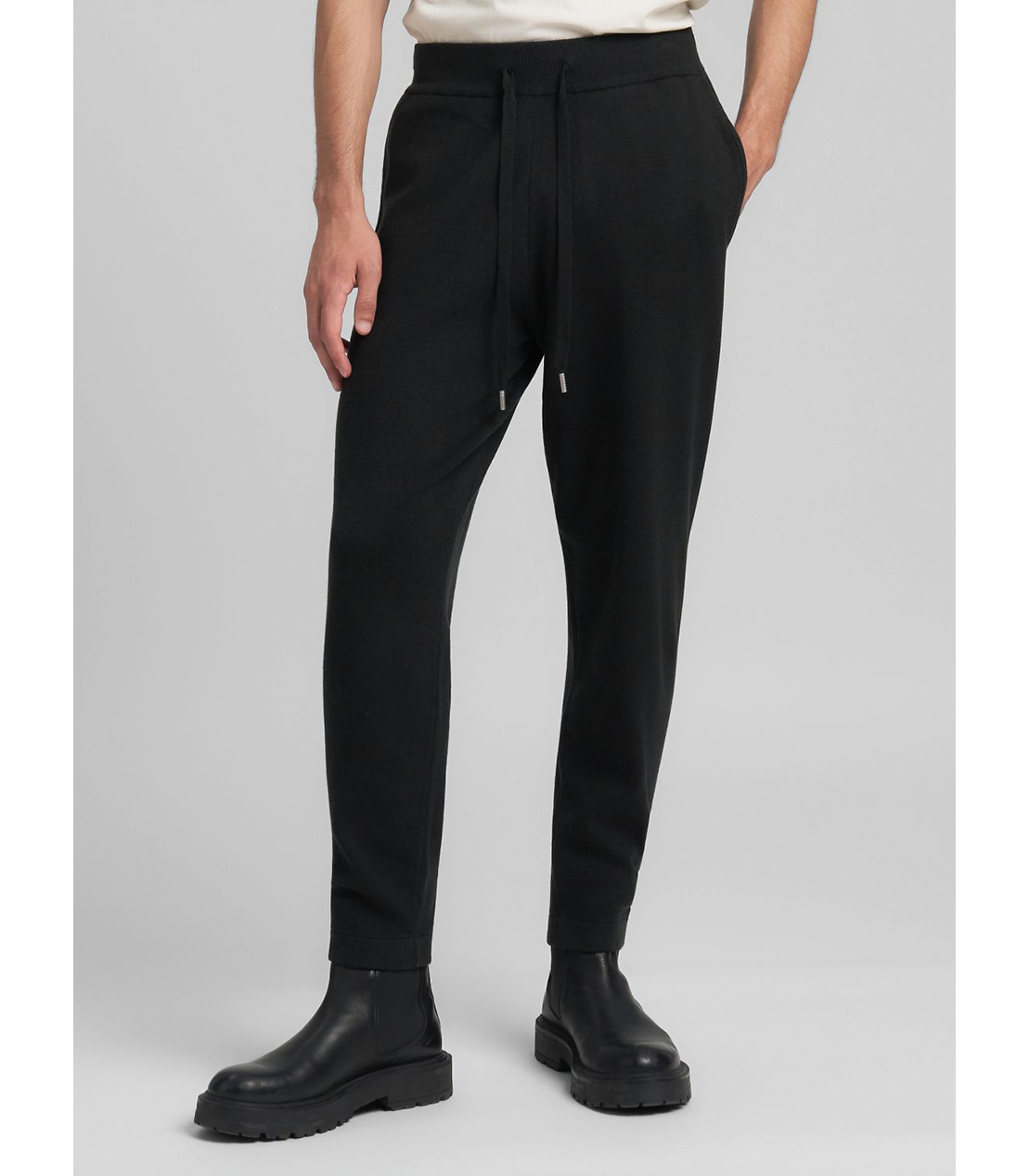 リサイクルファイバーニットジョグパンツ 詳細画像 ブラック 2